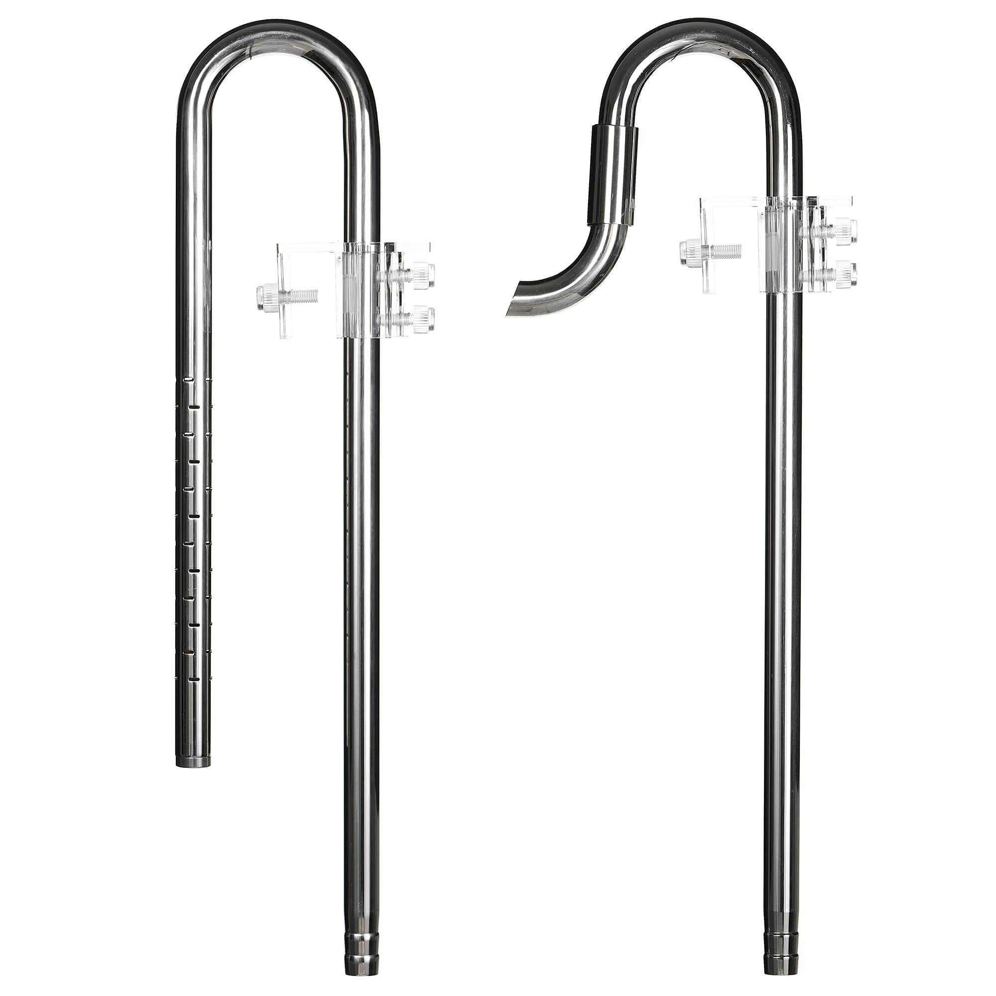 Edelstahl Inflow-Outflow Set - Aquarien Filtereinlauf Filterauslauf Set (13mm für 12/16mm Schlauch)