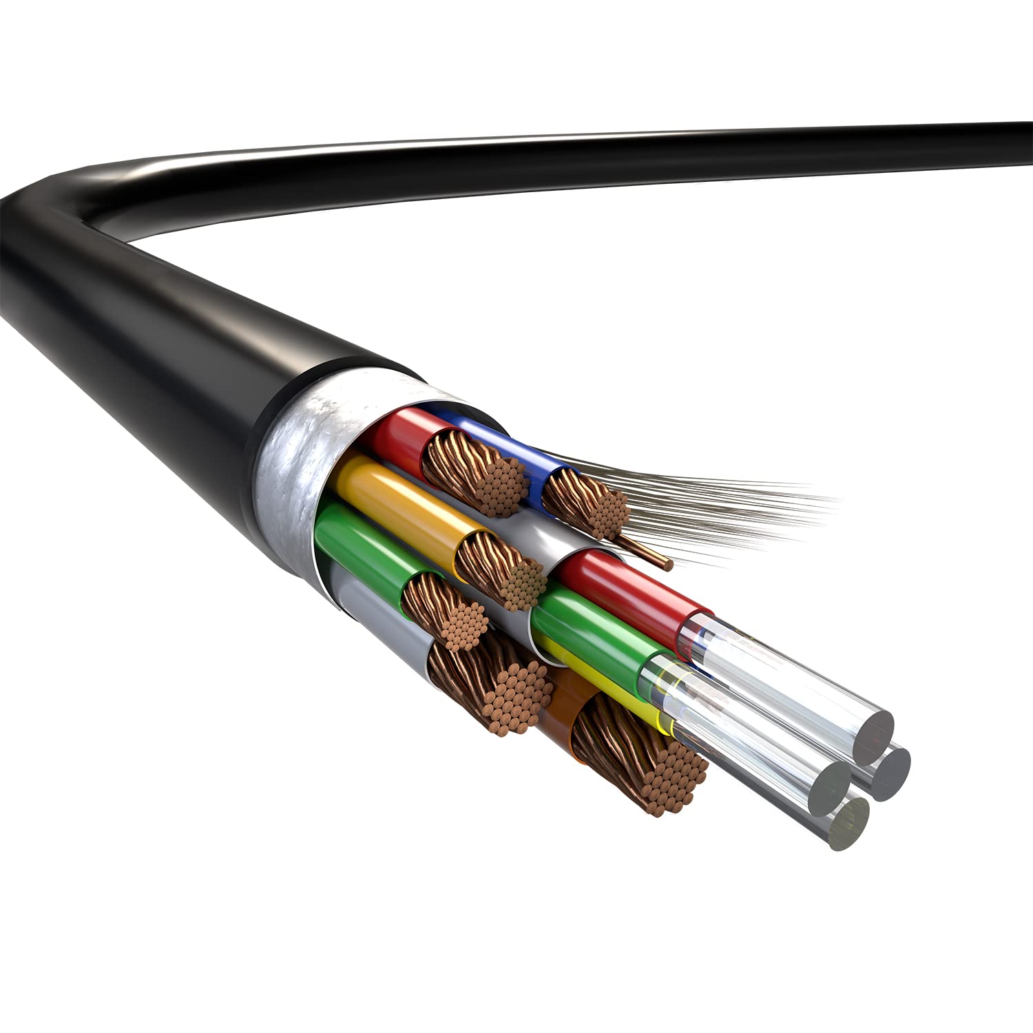 AISENS - A153-0648 - Cavo HDMI V2.1 AOC staccabile ultra alta velocità 8K@60Hz 4K@120Hz 4:4 48Gbps, A/M-D/A/M, nero, 50m