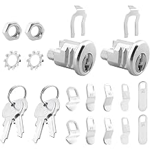 MP4946 Mailbox Locks with Keys Replacement for Cutler-Federal Mailboxes Locks, 1-9/16 in. Cam Reach Mailbox Lock Replacement for Prime-Line Mail Box Lock - 2 Set