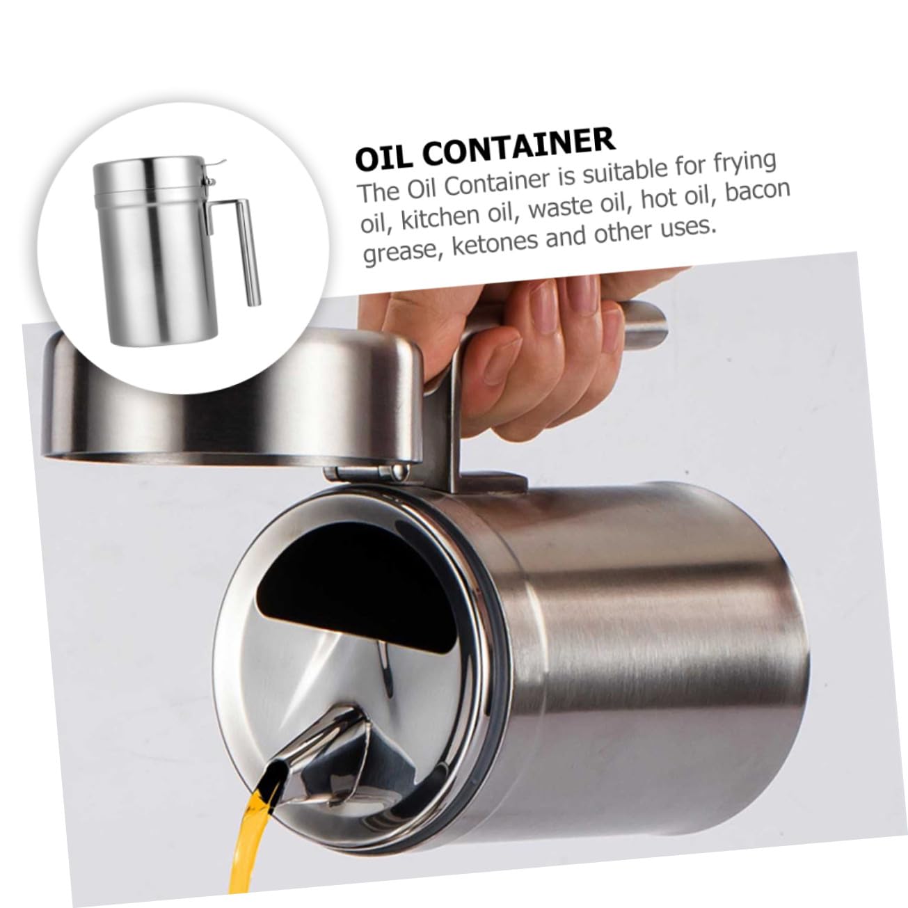 SOLUSTRE Botella Dispensadora de Aceite Acero Inoxidable para Cocinar Vinagrera Práctica Aceitera Multifunción para Restaurantes y Barbacoas
