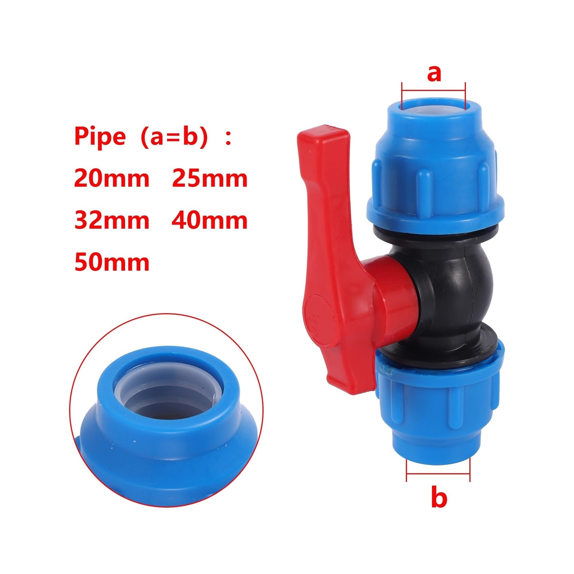 Connettore for acqua da giardino in plastica Quick Ball 1pc for PE