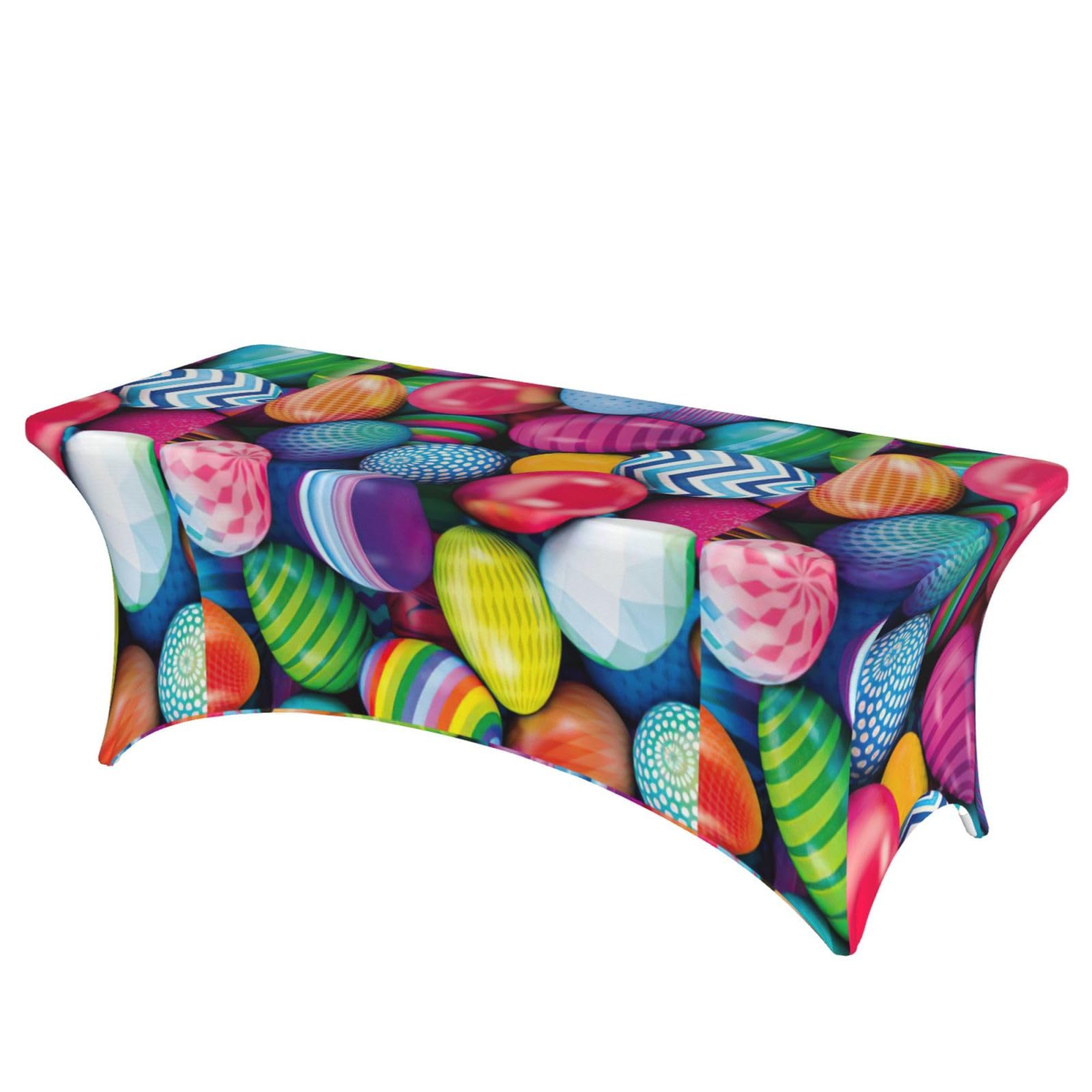 Nappe rectangulaire extensible de Pâques pour table ovale et grande table