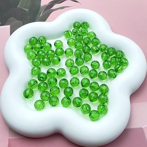 Miniatura 9 de Tingoons 400 cuentas redondas facetadas acrílicas de 0.315 pulgadas (0.315 in), cuentas espaciadoras de cristal, cuentas sueltas facetadas múltiples