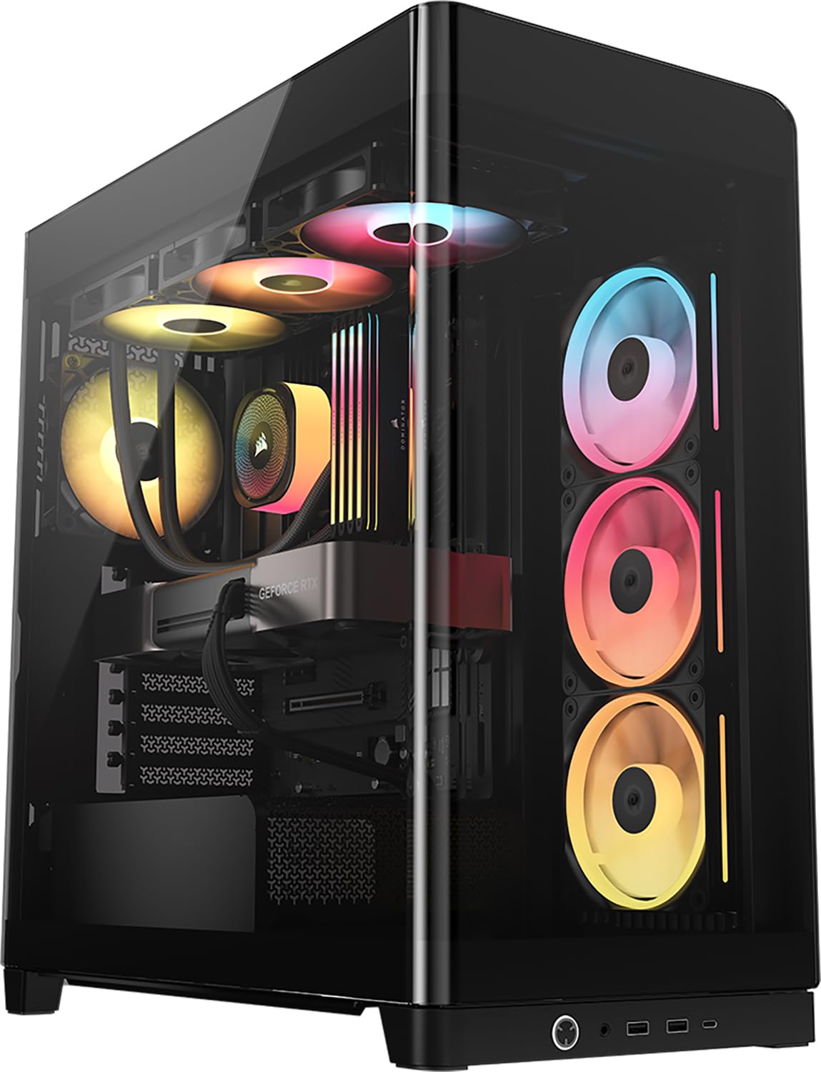 新品CORSAIR FRAME 4500X LX-R RGB ブラック Amazon.com: CORSAIR Frame 4500X LX RGB Link Panoramic Mid-Tower PC