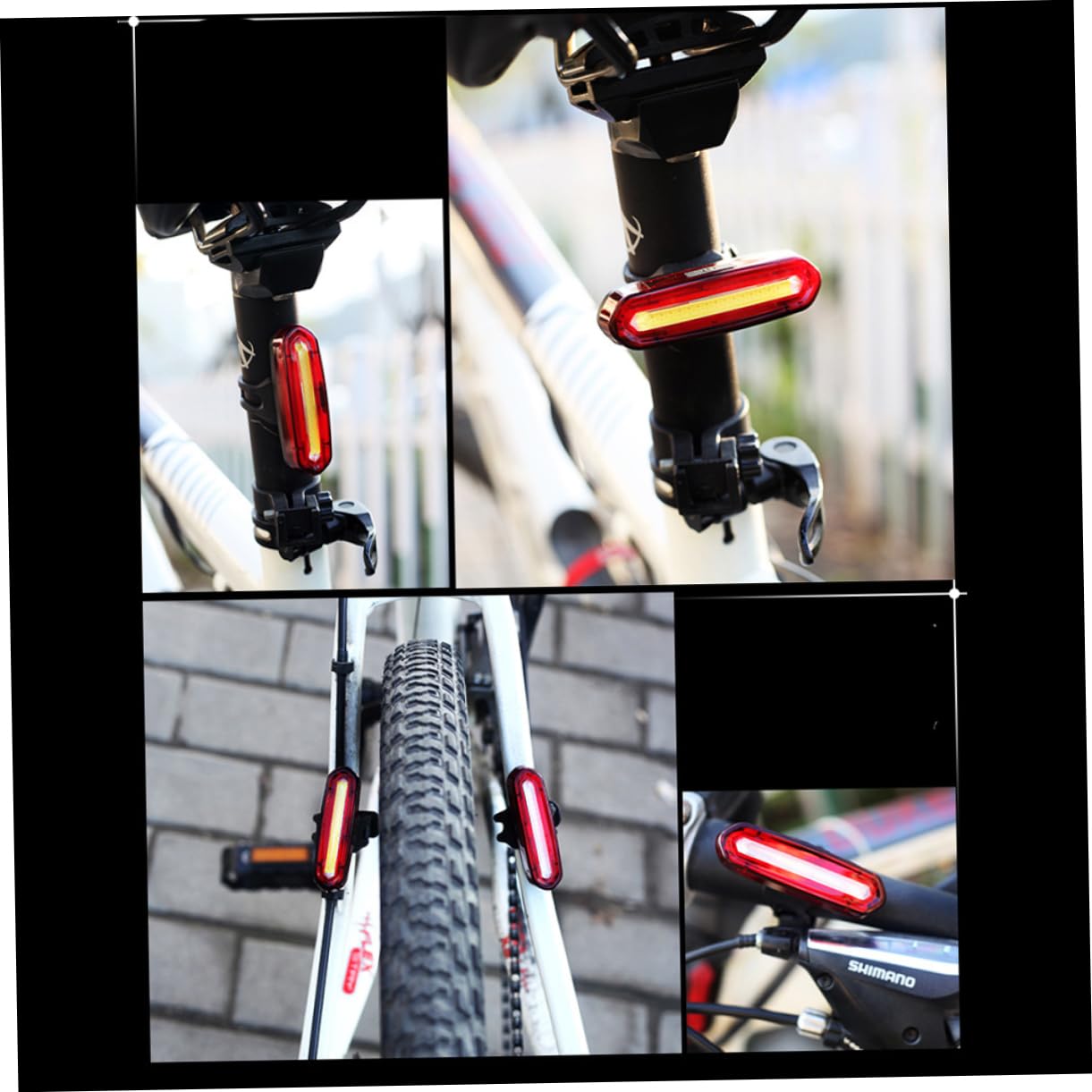 YARNOW 2pièces Lumière Arrière De Vélo USB Rechargeable Étanche LED pour Cyclisme Accessoire De Sécurité pour Cyclistes Rouge