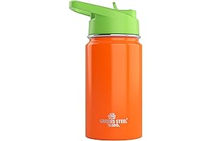 Orange Leak-proof Sippy Water Bottle for Kids (12 oz)
