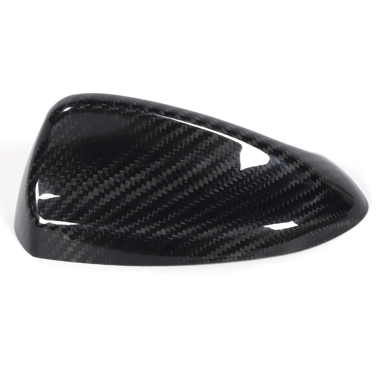 Sonew Copertura Antenna per Auto in Fibra di Carbonio Fin Trim Decorazione Lucida Adatta per/Stelvio