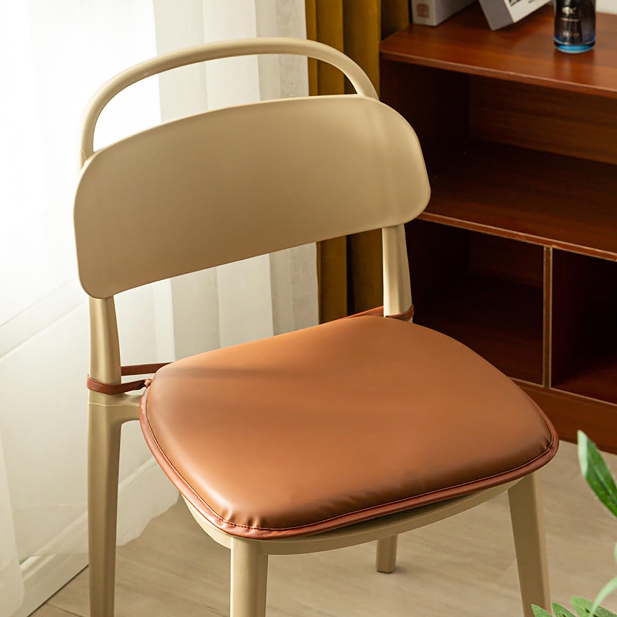 Coussin de chaise en cuir marron idéal pour le bureau et la salle à manger u sd