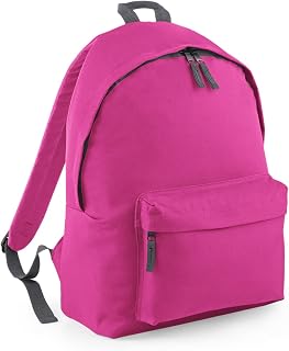 BagBase BG125J Junior Fashion Backpack - Fuchsia/Graphite Grey