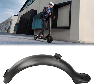 Flylin Scooter Rear Fender, Replacement Mudguard Bracket(Black) | with Screws Hook and Tail Light, Compatible for M365 Electric Scooter Accessory