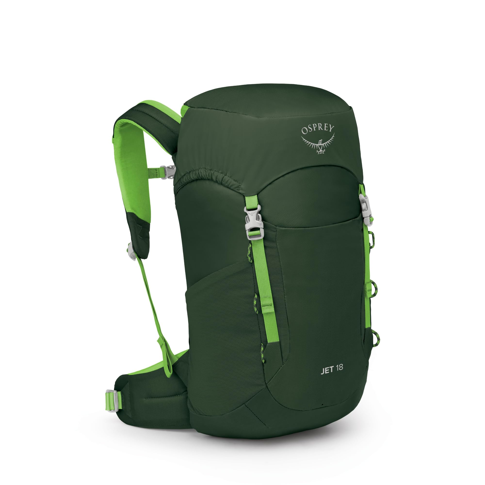 Osprey Jet Kid's Backpack, 18L, Green Canopy/Limeline Green, O/S