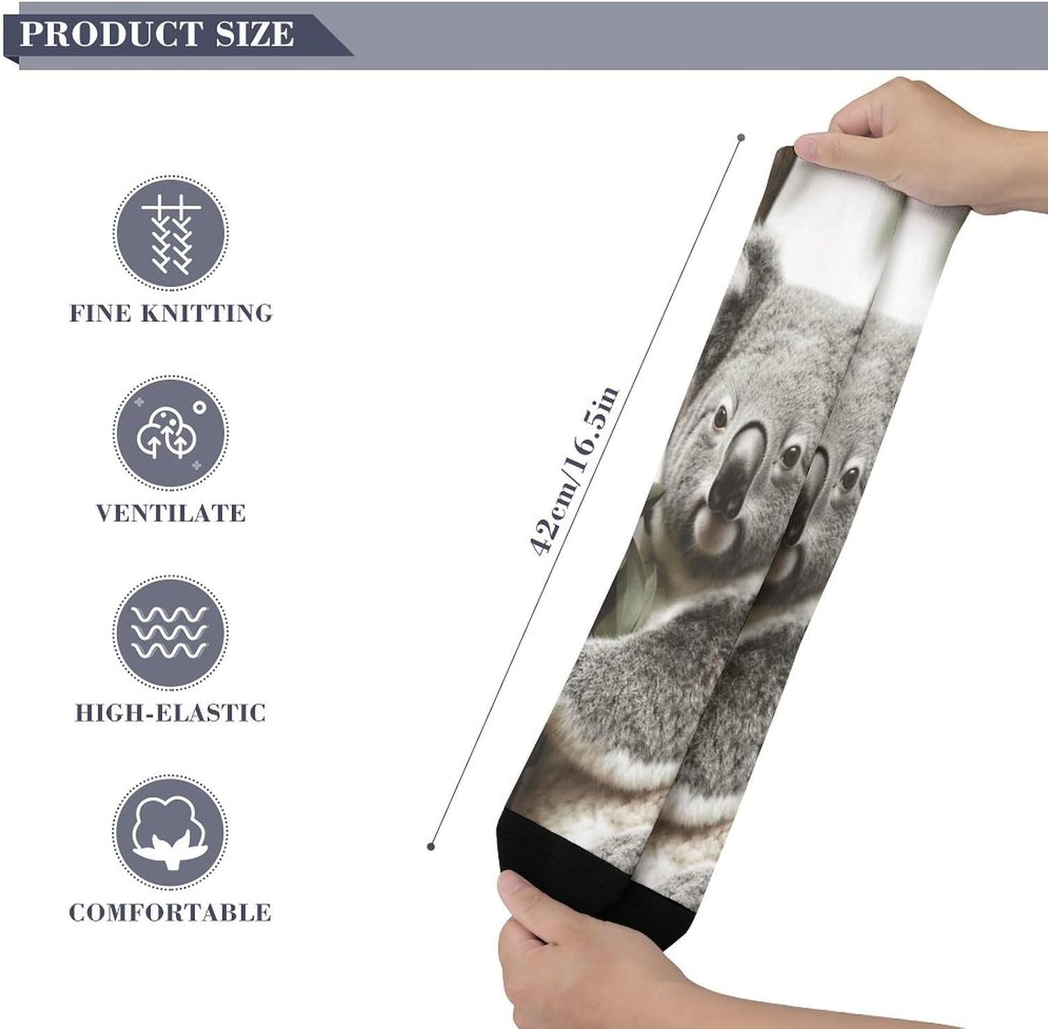 Koala Knee High Soccer Socks Moisture Wicking