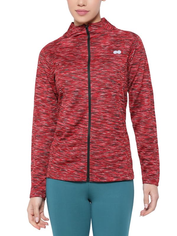 Women's Comfort-Fit Active Jacket with Melange Effect