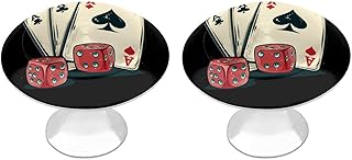 Lucky Gambling Casino Cards and Dice Drawer Knobs Round Dresser Drawer Pulls Kitchen Cabinet Handles