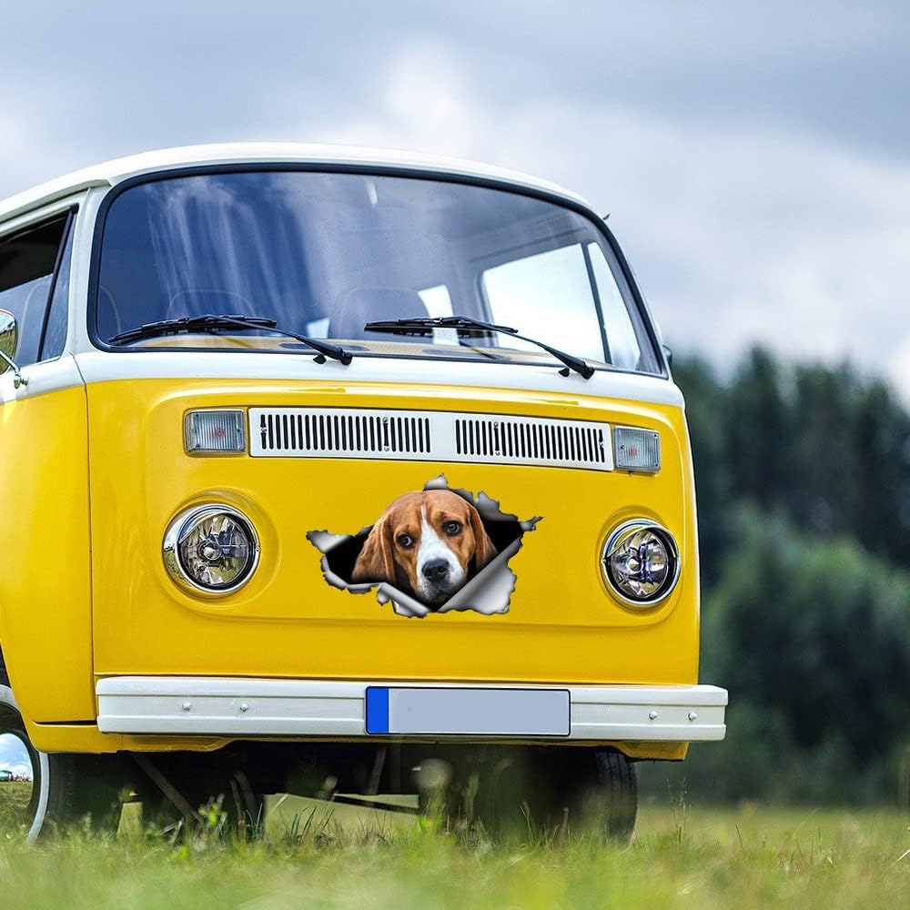 Beagle 3D Vinyl Car Decal Sticker, Waterproof Dog Car Stickers for Car Window, Animal Print Decoration, Single Use, Outdoor, 1 Count - Image 3