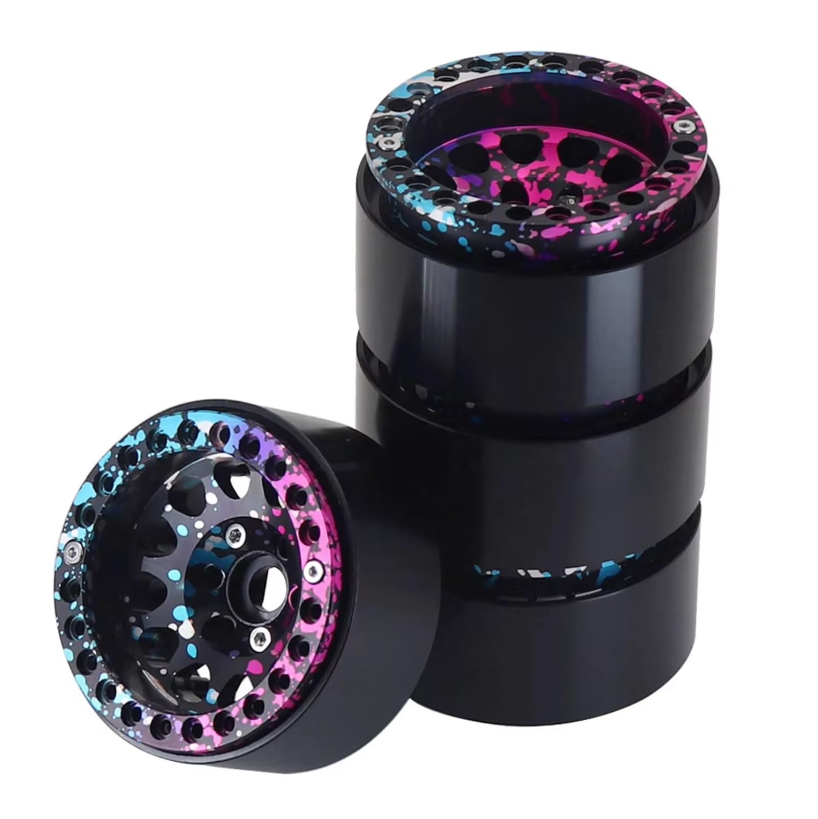 1,9 Beadlocks Metals para Axial para SCX10 para TRX4 D90 1/10 RC | Automóviles RC llanta parciale reducen arrastre rodadura orificios ventilación refrigeración ajustan Repuesto