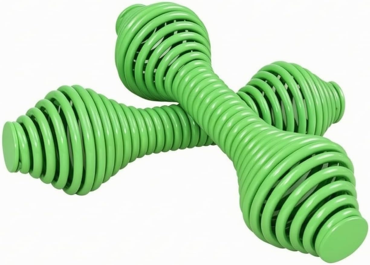 Non-Slip Spring-Style Dumbbell, Green
