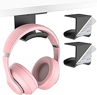 Vista 8 de HomeMount Gancho para auriculares debajo del escritorio, soporte adhesivo para auriculares para juegos, soporte de mesa para la mayoría de los Negro
