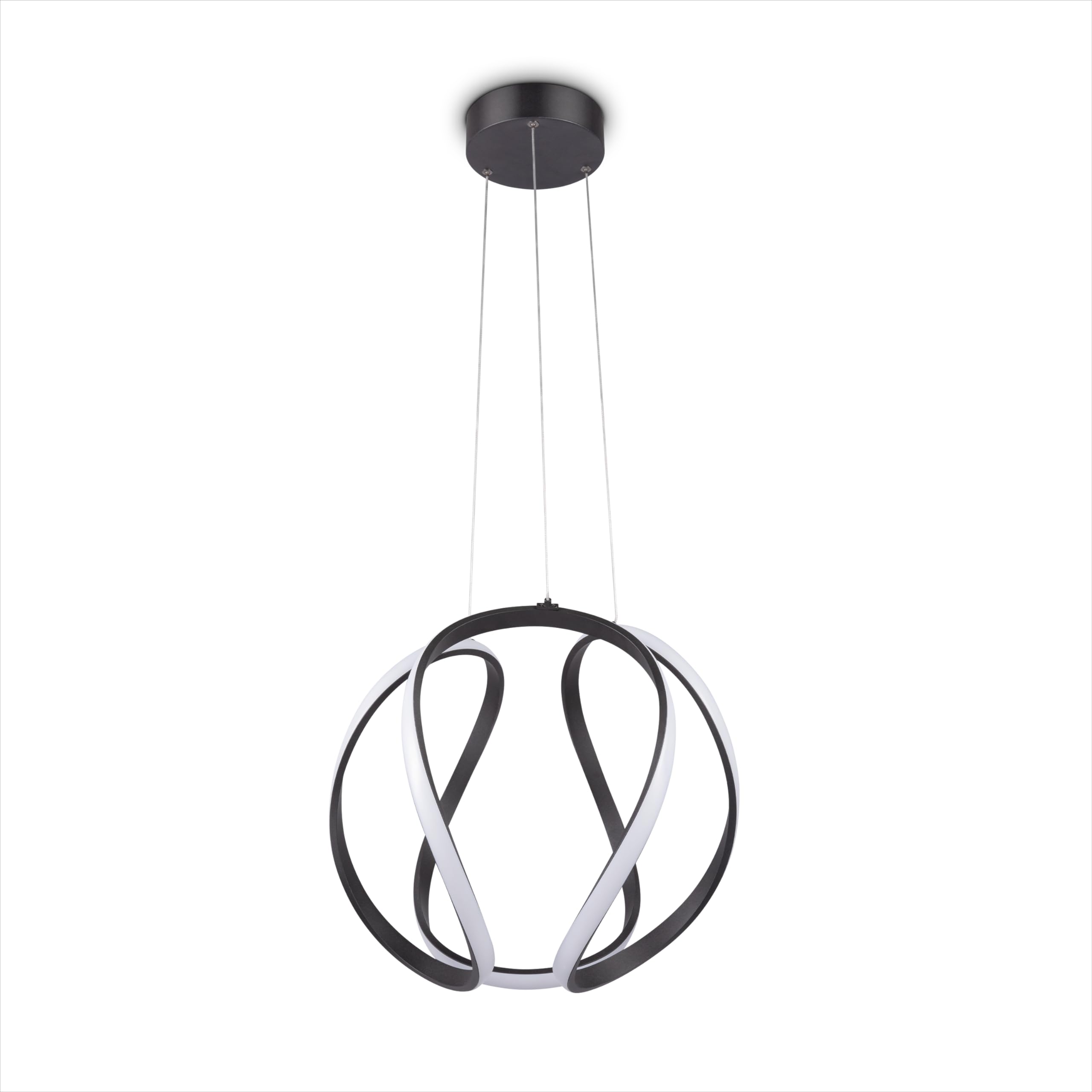 Paco Home Pendelleuchte Esstisch Lampe Deko Wohnzimmer LED Hängelampe Schlafzimmer Pendellampe Esszimmer Modern Stylisch, Lampenart:Typ 2, Farbe:Schwarz - Weiß
