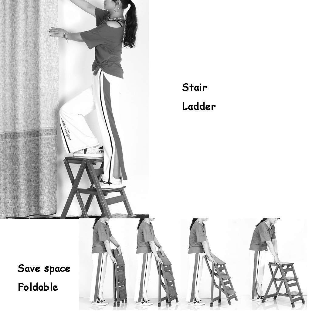 Escaleras de Tijera Plegables de Dos peldaños, Taburete de Escalera, Silla de Comedor de Madera para el hogar, Herramienta de jardín
