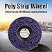 5 Piece Poly Strip Wheel Disc Set, 100mm 60 Grit Abrasive for Angle Grinders, Paint and Rust Removal Tool for Metal, Wood, Fiberglass