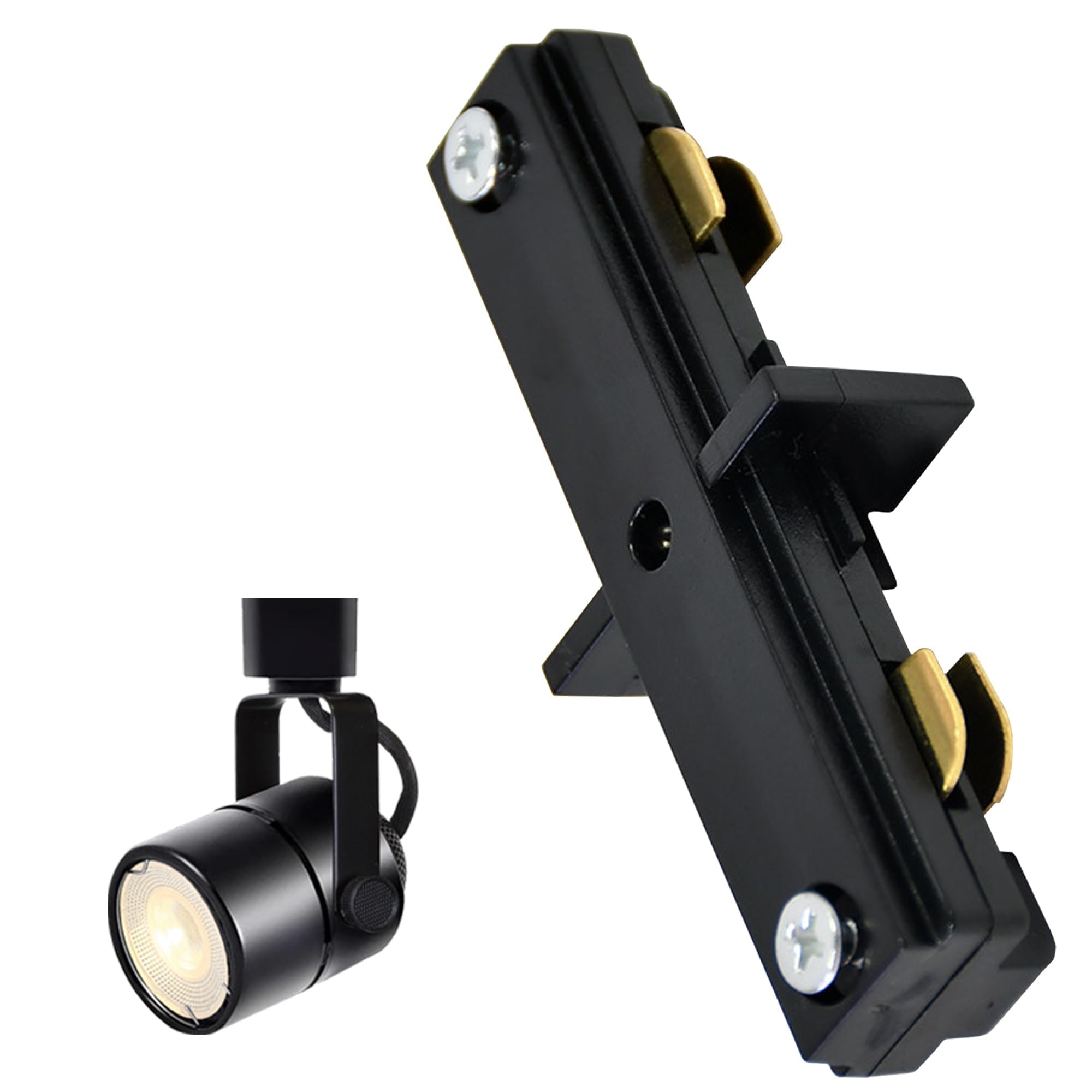 H Track I Connector H Type Single Circuit 3-Wire-1 Track Lighting Kit for H Track System Track Lighting Accessories (Black I Connector) (Black03)