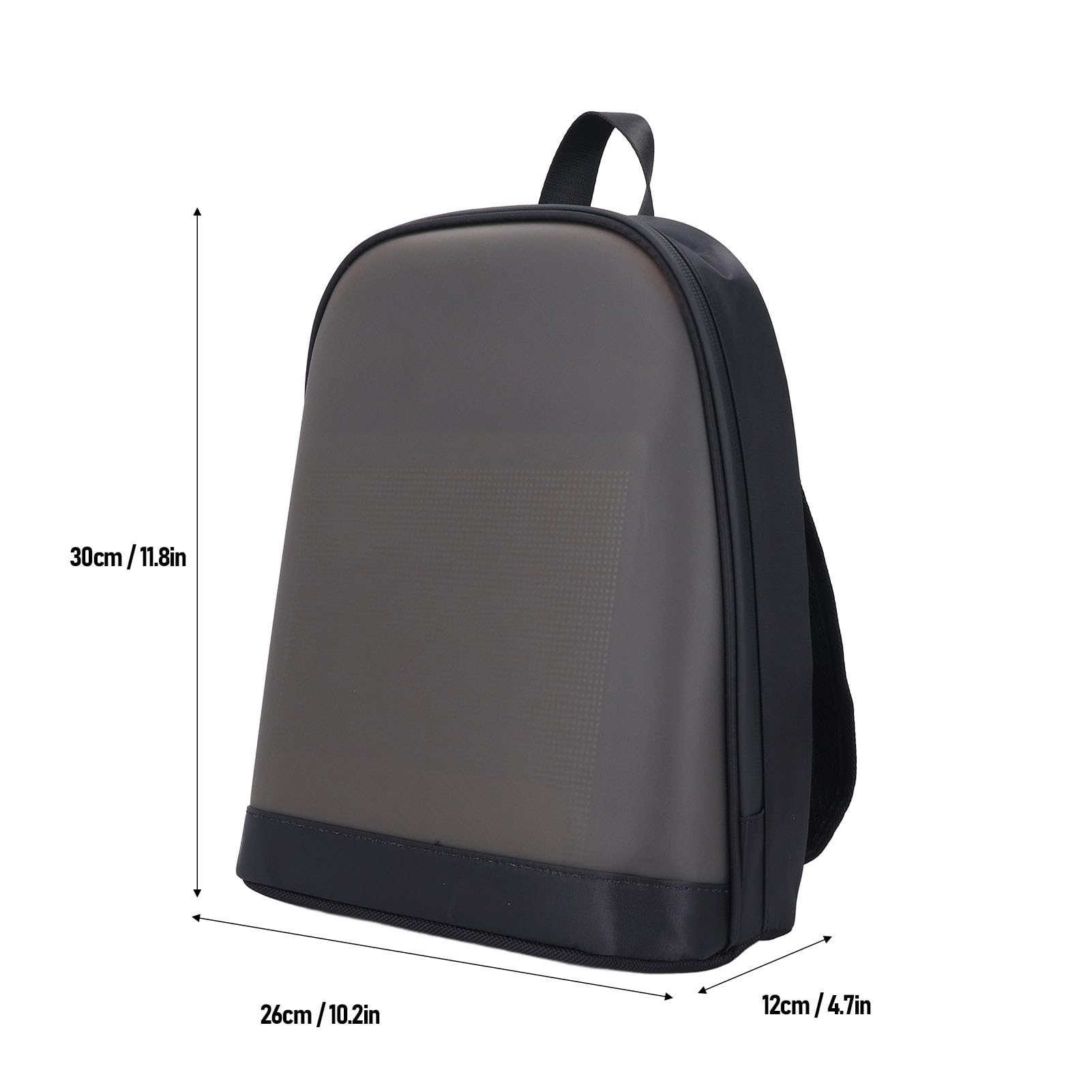 Asixxsix Zaino a LED, Zaino Viaggio con Display a Colori con Schermo a Colori 64x64, Visualizza Testi, Animazioni, Immagini, Zaino a LED Programmabile Alla Moda Fai-da-te per Esterni