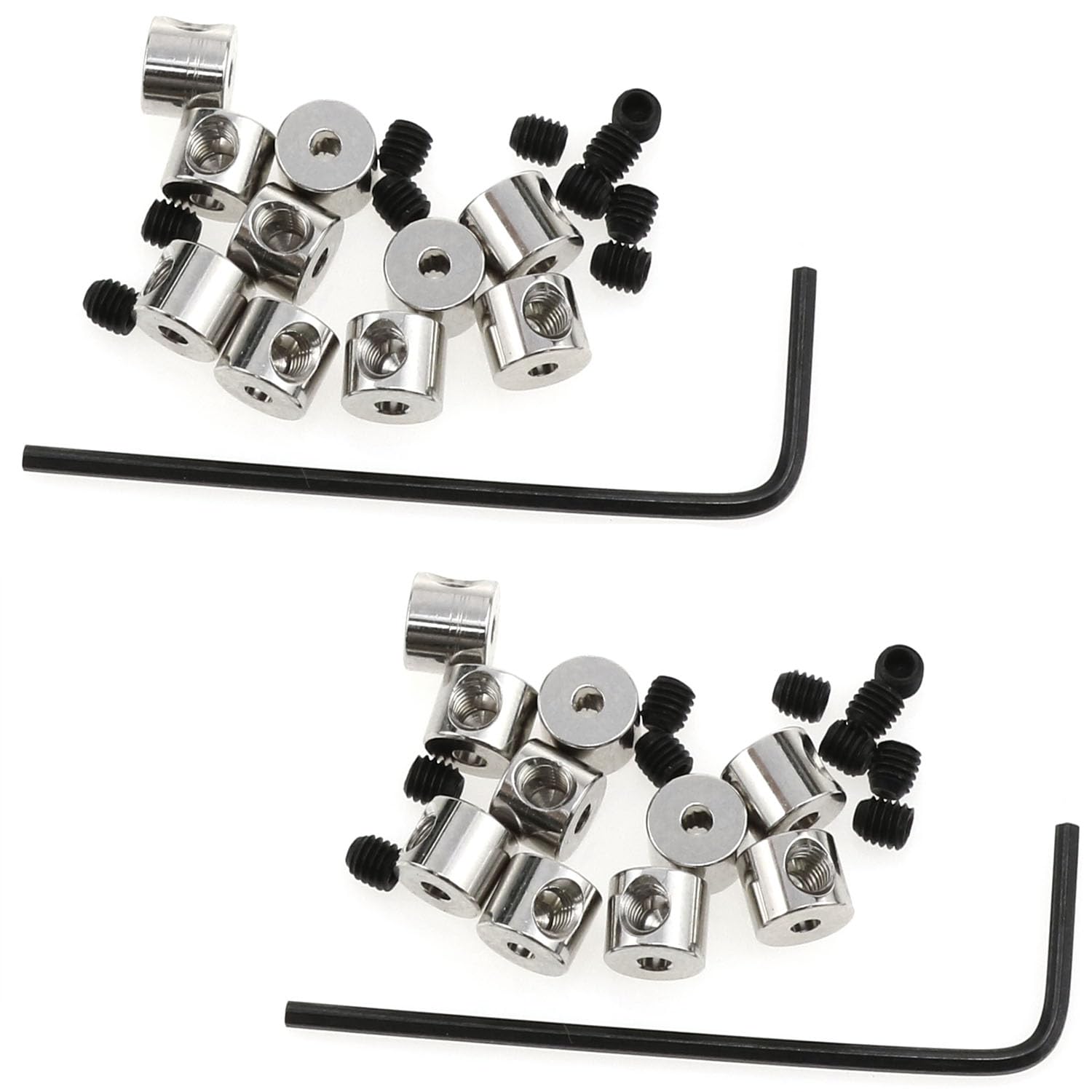 AYLIFU20-Piece 6 x 5 mm Locking Pin Clasp Keepers - Copper & Silver with Wrenches