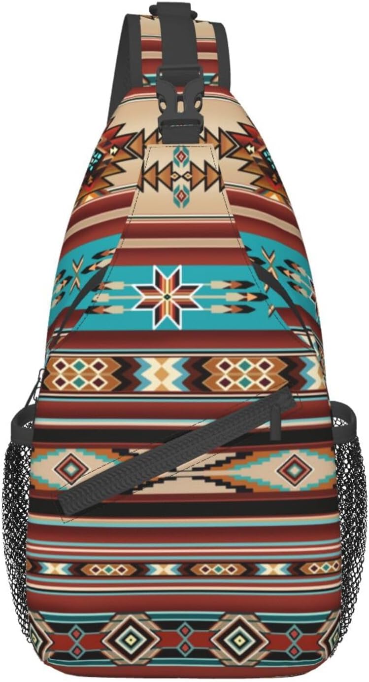 Pattern Printed Sling Bag for Women Men Crossbody Shoulder Backpack Chest Bags Gym Travel Hiking Casual Daypack