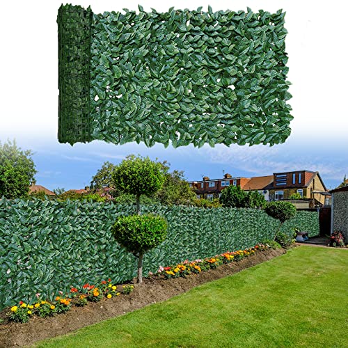 HUIMO Artificial Ivy Fence Screening 1 x 3m Artificial Hedge Roll & Plant Wall Panels Ivy Trellis Privacy Cover for Decorative Garden Backyard