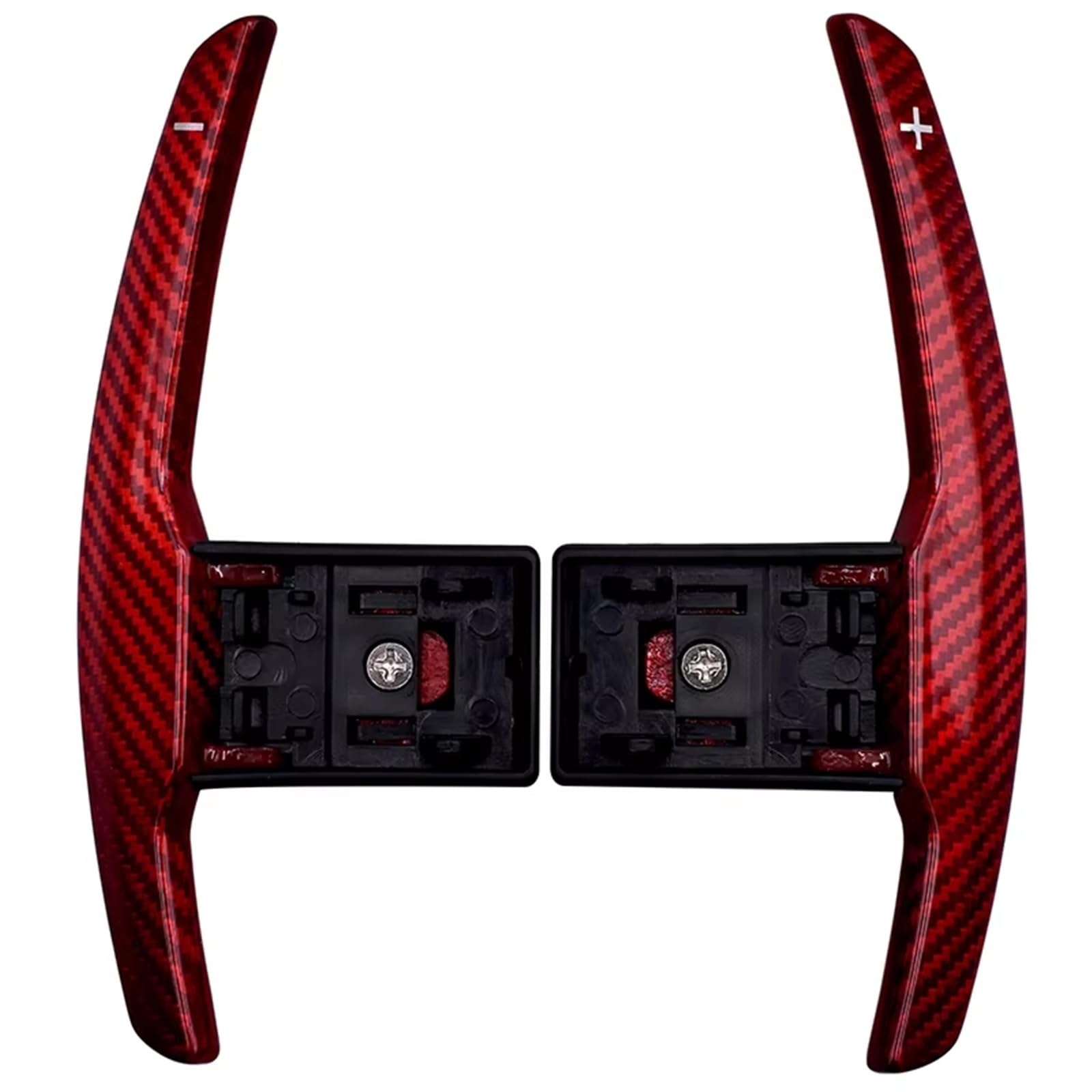 Bwwiezrs Glossy Red Carbon Compatible With X1 F48 2016-2019 X2 F39 2018-2020 X4 F26 2015-2019 Carbon Fiber Steering Wheel Shift Paddles Shift Paddles(Glossy Red Carbon)