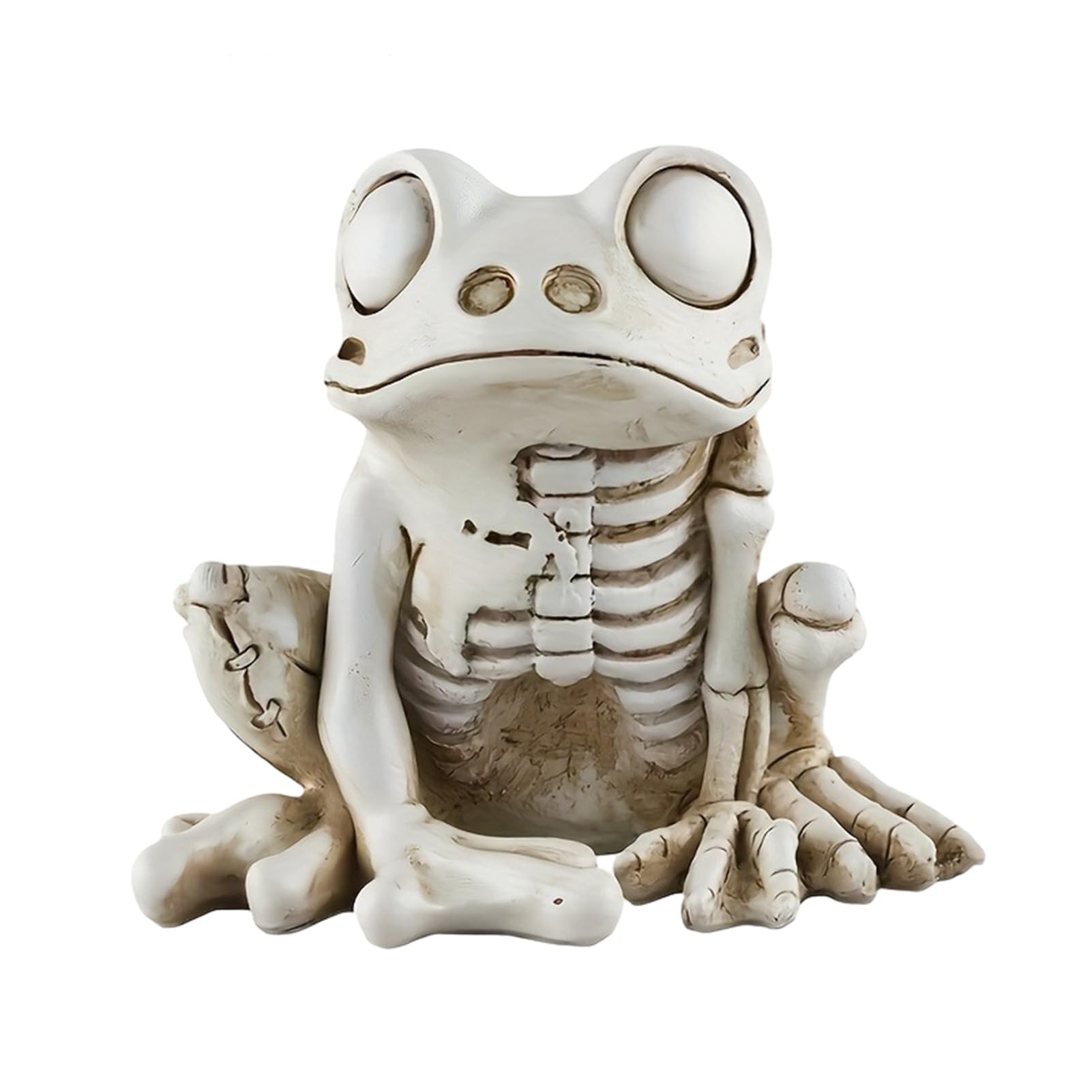 tabecou Skeleton Ornament, Outdoor Patio Desktop Decor, Resin Carved Realistic Bone Texture Halloween Figure