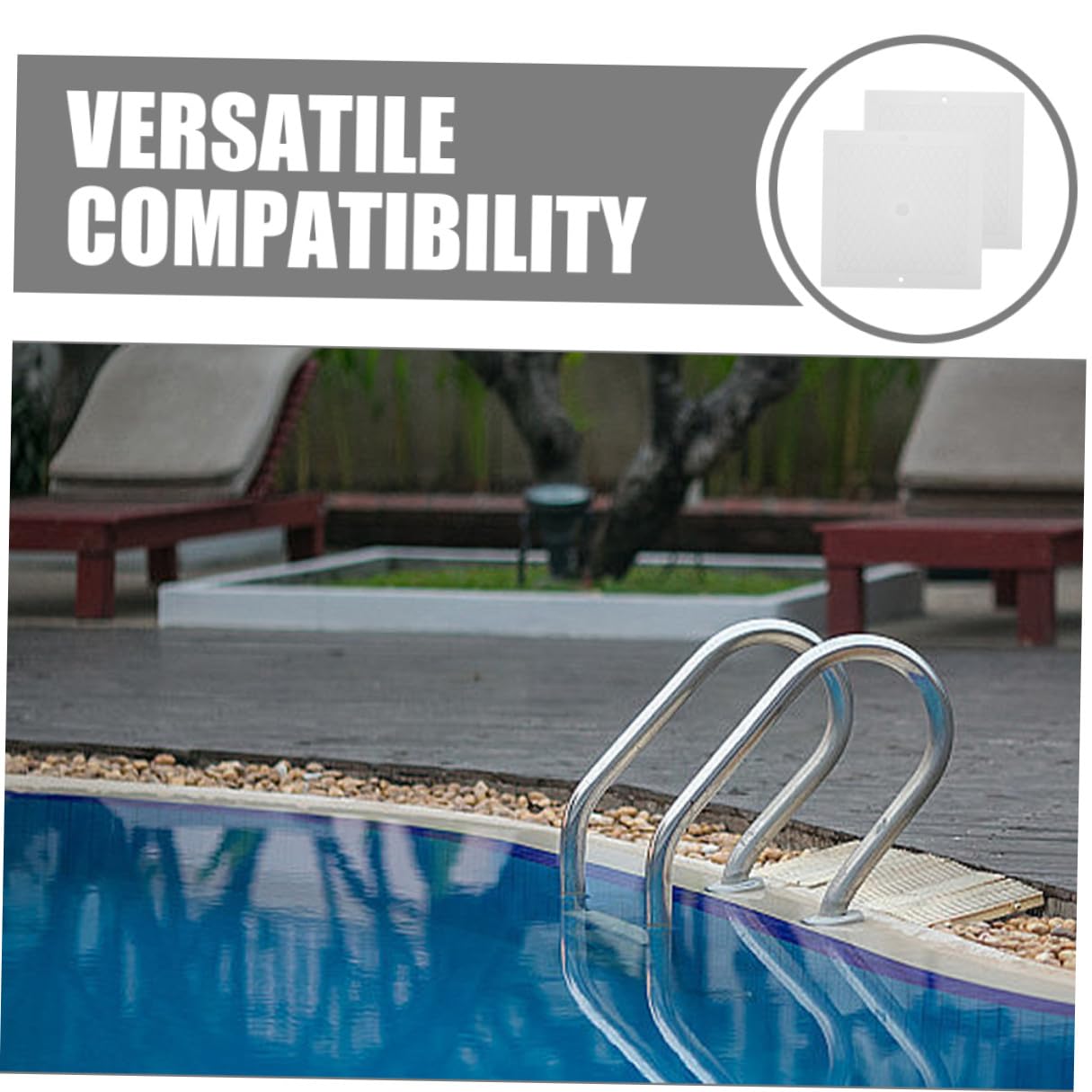 2 Piezas Tapa para Skimmer de Piscina Cuadrada de Repuesto Resistente y Fácil de Instalar para sin Residuos Paquete