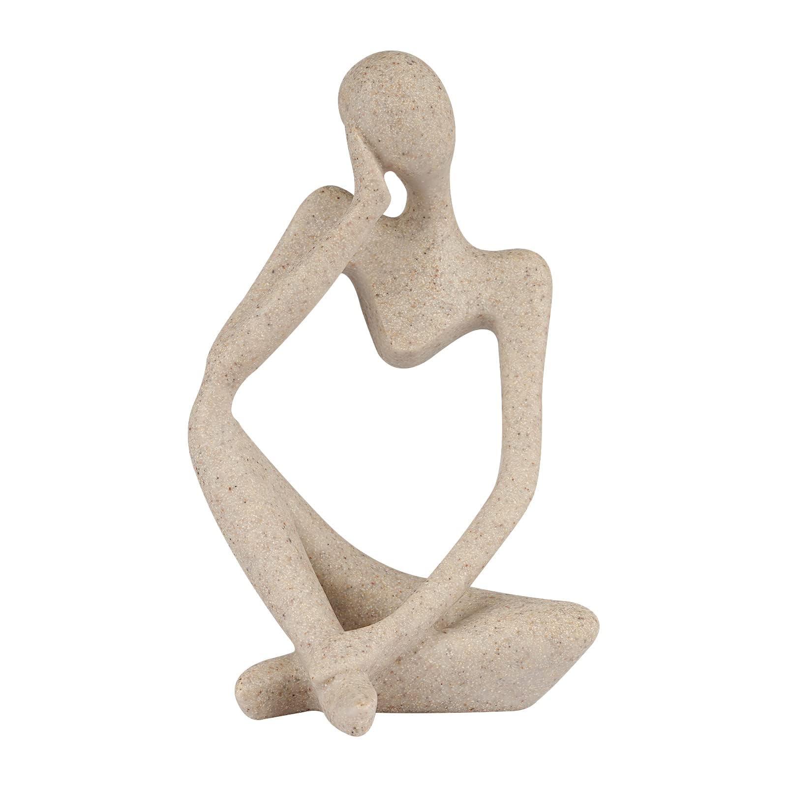 VICOPICO Abstract Thinker Statue Ornaments, Gold Decor, Resin Collectible Figurines, Home Living Room Bathroom Decorative Accessories