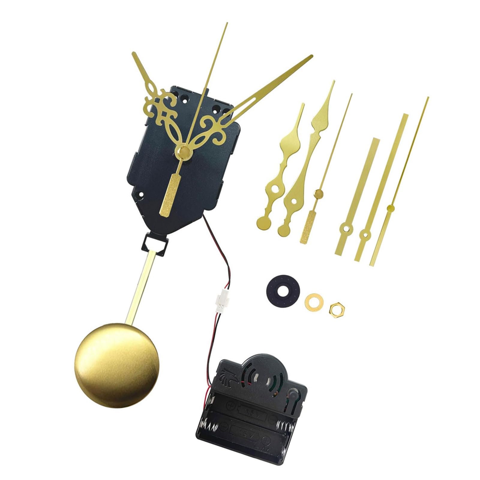 Msioytog Silents Quartzs Clock Motor with Pendulums and Chimes Features 3Sets of Hands for Wall Clocks Quartzs Clock Movement