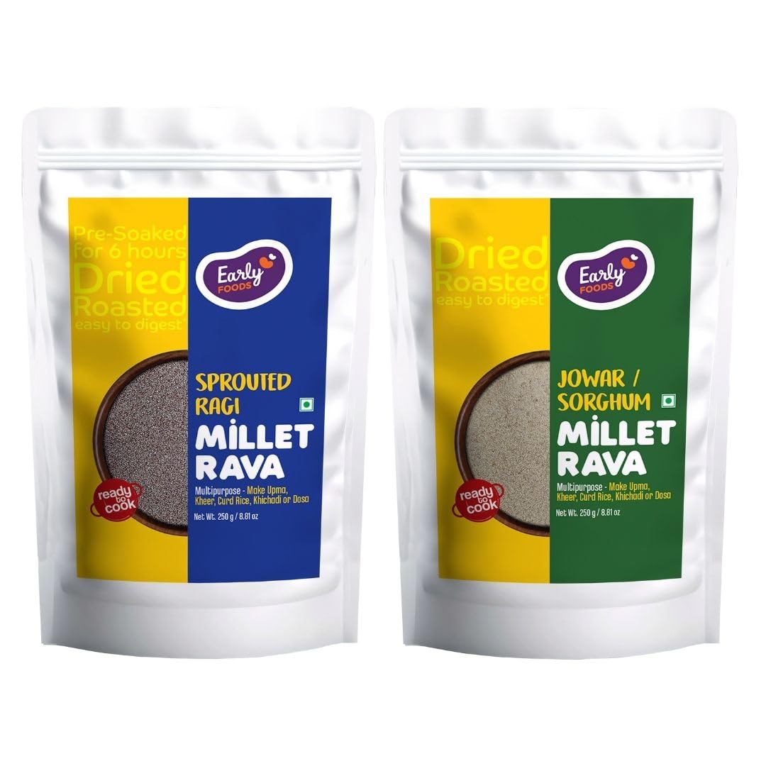 See full amazon price history chart for Early Foods : Assorted Pack of 2 - Jowar Rava & Sprouted Ragi Rava | Instant Millet Suji | Roasted Millet Rava | Millet Idli Rava | Soaked for 6Hrs | Instant Breakfast Mix Early Foods : Assorted Pack of 2 - Jowar Rava & Sprouted Ragi Rava | Instant Millet Suji | Roasted Millet Rava | Millet Idli Rava | Soaked for 6Hrs | Instant Breakfast Mix (B0C85XMF1B) Amazon Price History, Amazon Price Tracker