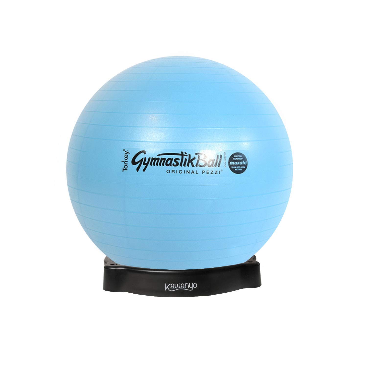 Pezzi ball MAXAFE 75 cm z miską na piłkę jasnoniebieska