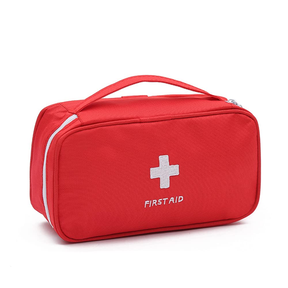 Portable First Aid Bag Medical Carrying Handbag with Compartment Empty Zipper Emergency Pouch for Home Travel Camp Hiking