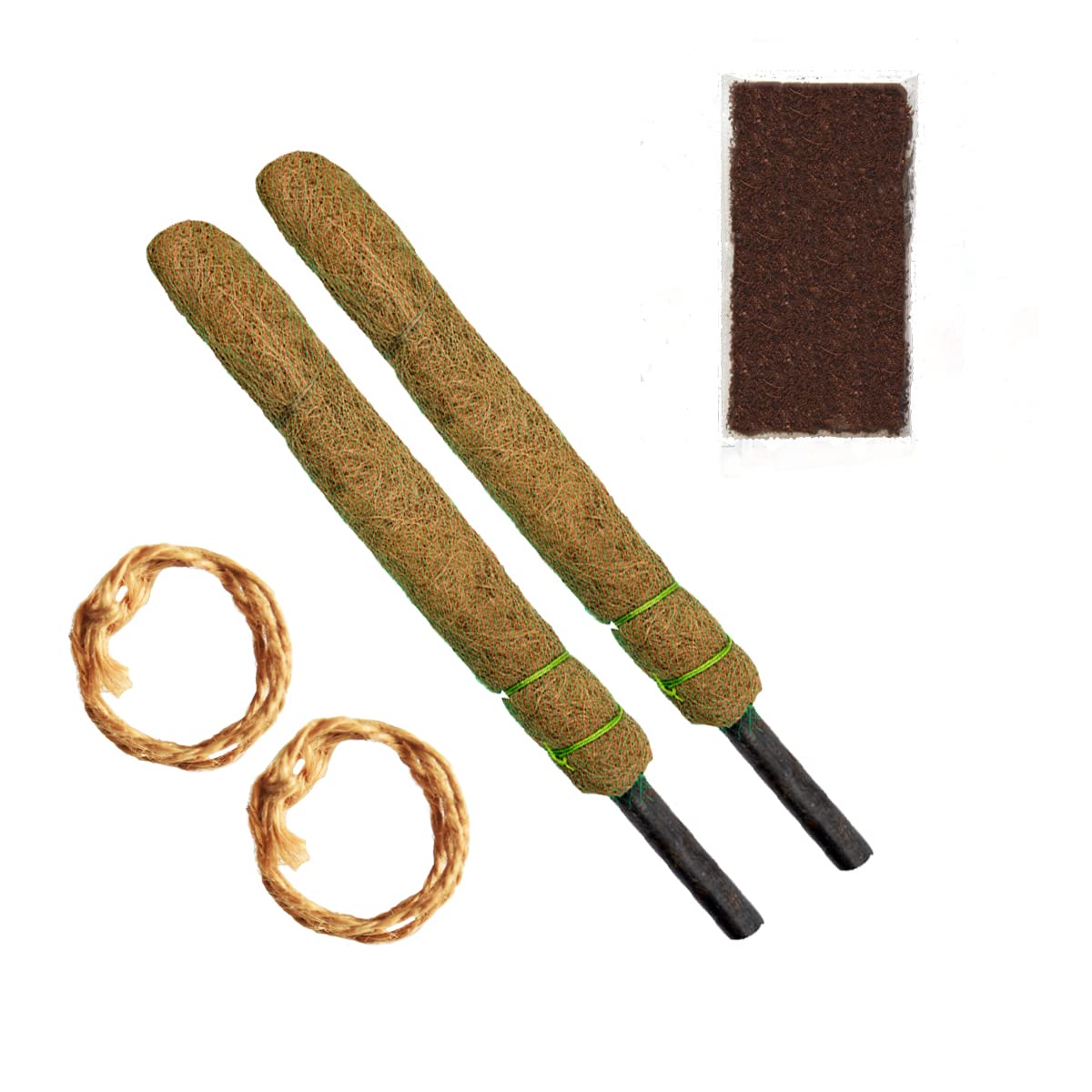 GCI Agro - Set of 2 - Coco Pole (2 Feet) - Coir Moss Stick for Indoor - Outdoor,House Plant Creepers Support CP003 (2FT) (B092DBKYF2) Amazon Price History, Amazon Price Tracker