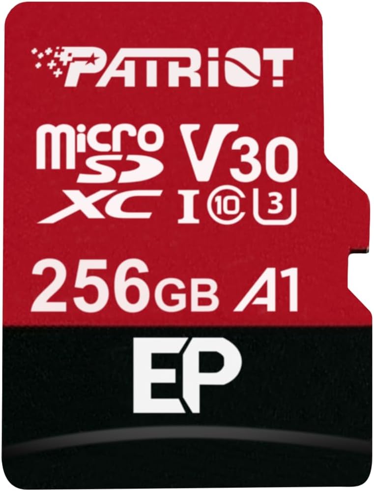 Patriot Memory 256GB A1 / V30 Micro SD Card for Android Phones and Tablets, 4K Video Recording PEF256GEP31MCX