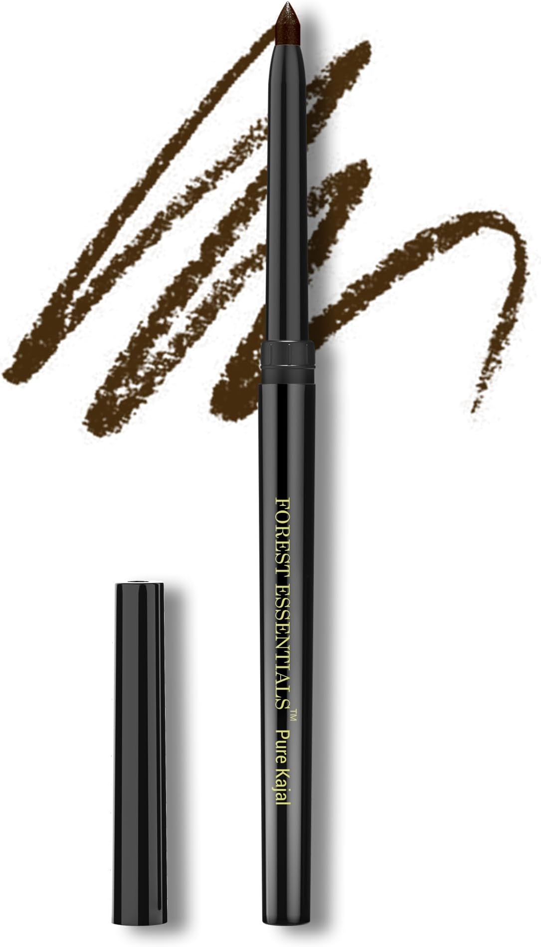- Forest Essentials Gulaab Khaas Natural Kajal Earth Brown | Made using a traditional method with Pure Ghee & Castor Oil | Intense Cooling Pigment | For Daily Use