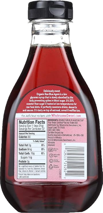 Wholesome Sweeteners Blue Agave Raw 6x 23.5 Oz