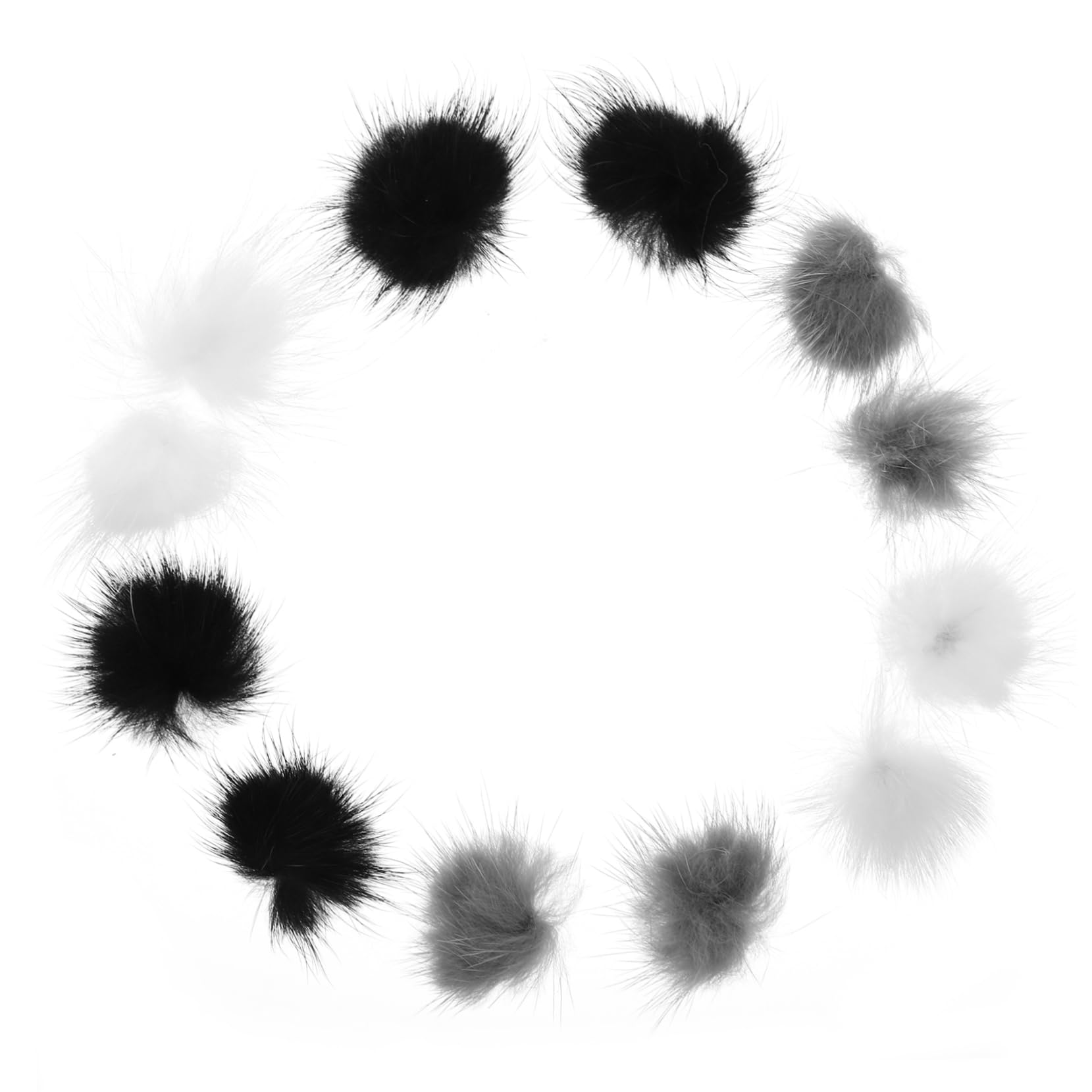 FOMIYES 12pcs Detachable Nail Art Pom Balls Fluffy Fur Ball Decorations for Stylish Nail Design Durable Easy to Change Colors for DIY
