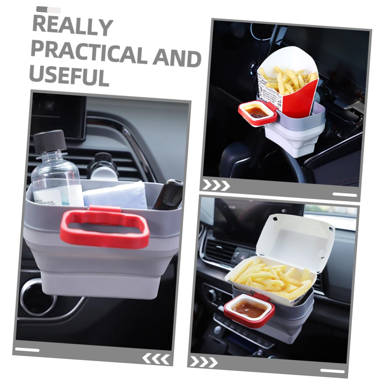 Dipping Sauce Holder for Car Uchwyt Sosy z Przestronnym Wnętrzem Do Montażu Wentylacji Samochodowej Idealny Przekąski Podróży