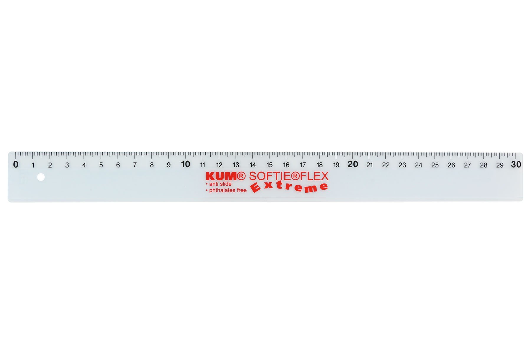 KUM AZ225.05.19-T - Regla L03 Softie Flex Extreme, 30 cm, material flexible, transparente, 1 pieza
