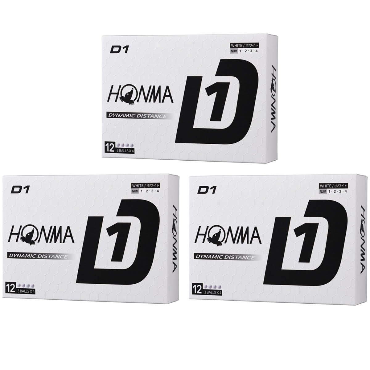 Amazon.co.jp: 本間ゴルフ HONMA ボール D1 ボール 3ダースセット 3