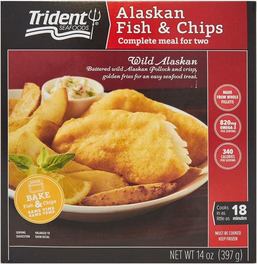 Trident, Fish and Chips, 14 oz (Frozen)