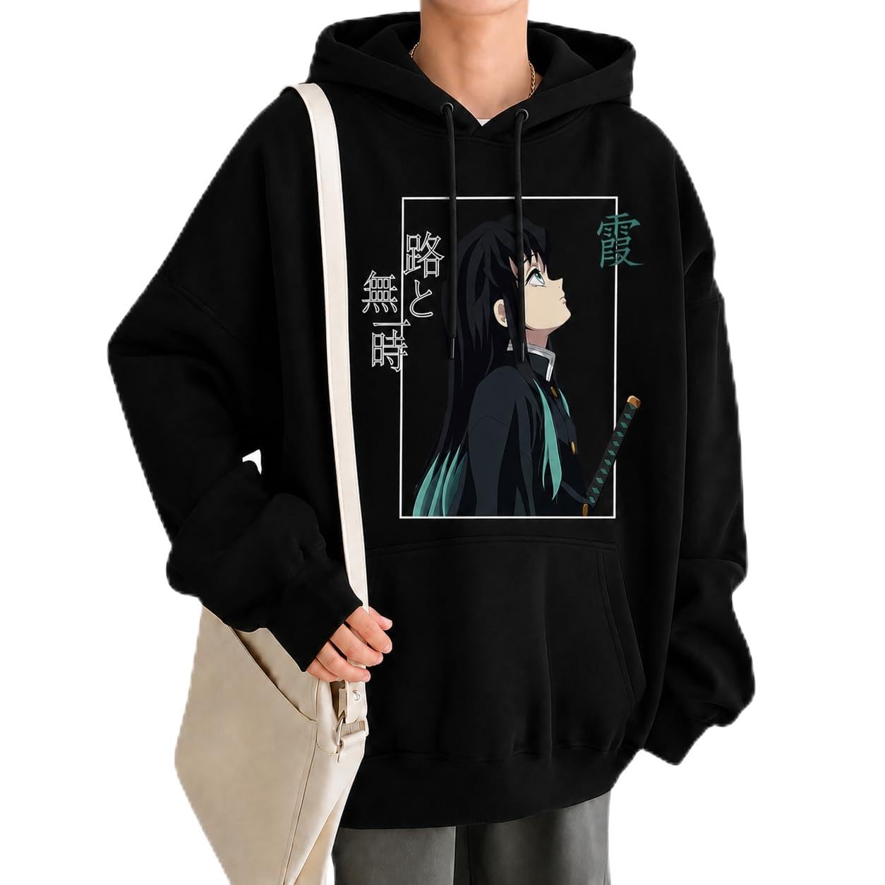 Demon Slayer Women's Hoodies Regular Sweatshirt Harajuku Anime Muichiro Tokito Printed Hoodie Girls Pullover-image-16