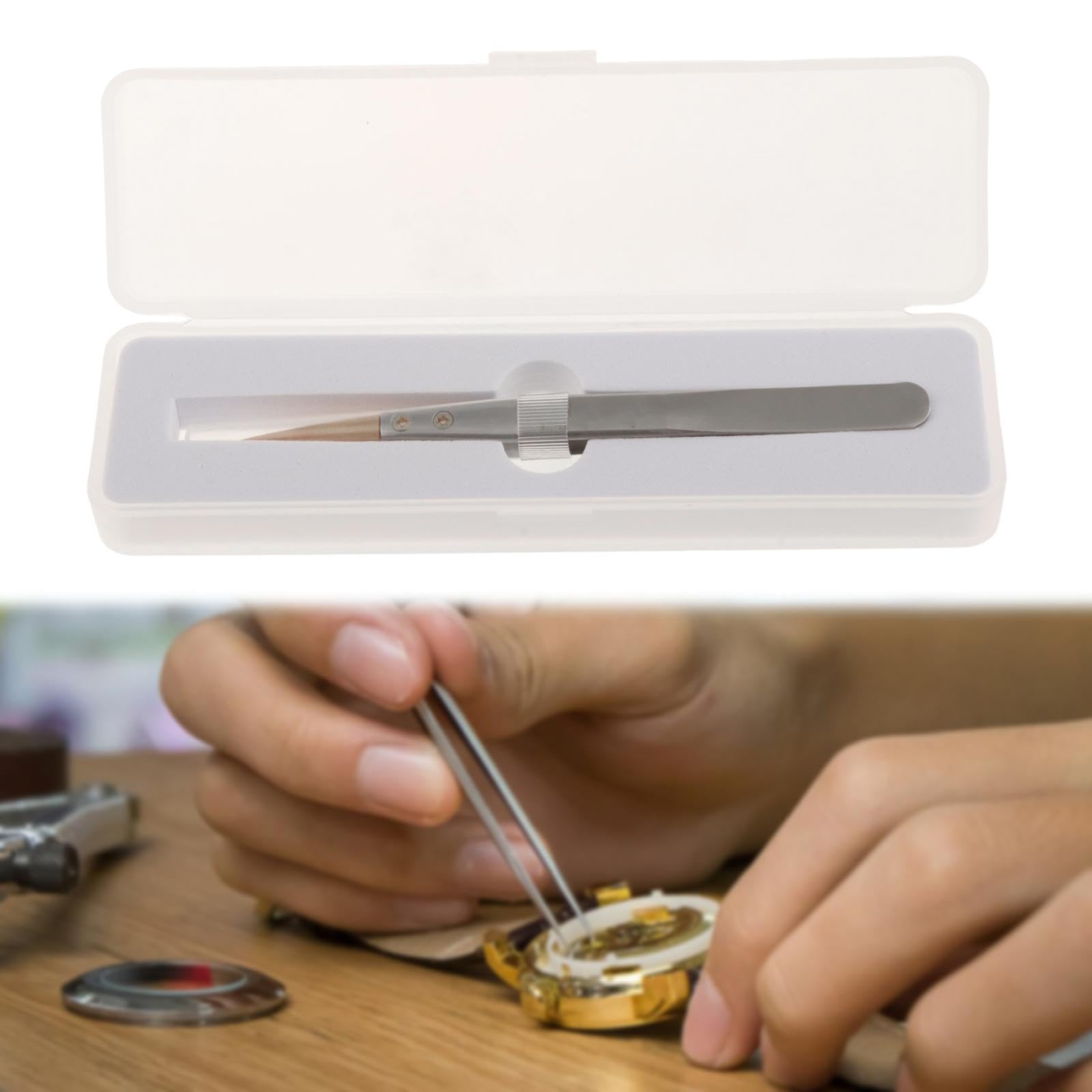 Pinzas de con Estuche de Almacenamiento.
