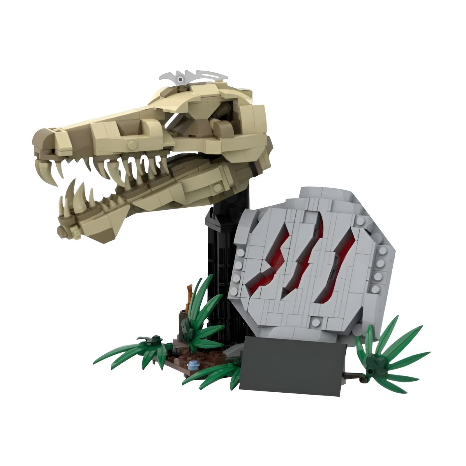 Fuleying Spinosaurus Skull Fossil Building Set, Dinosaur Skeleton Model Toy